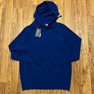RLX Ralph Lauren Cashmere Hooded Sweater Men Medium Washable Golf